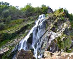 The Powerscourt Waterfall is the highest in Ireland at 121 meters of height.